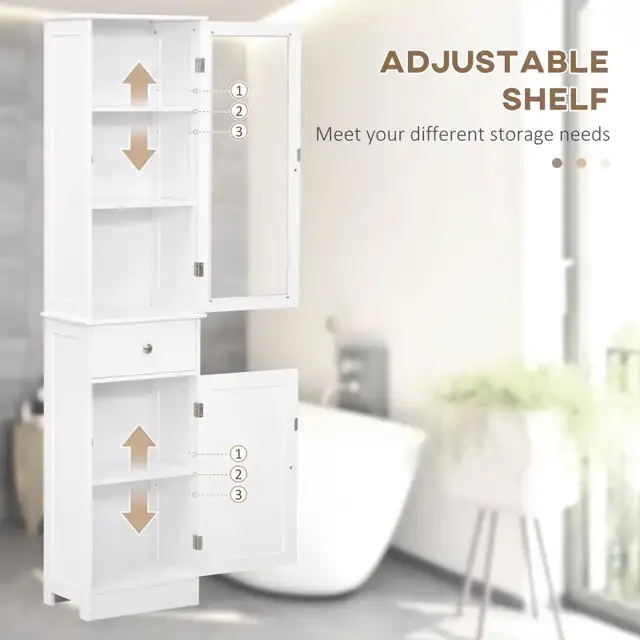 Tall Bathroom Cabinet. White Color in Bathwares in Markham / York Region - Image 7
