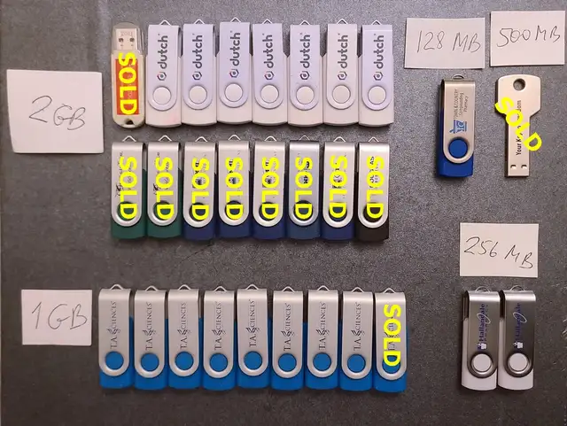 Assorted USB Flash Memory Thumb Drives Sticks