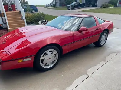 88 corvette coup, all stock except exhaust, red and glass roof, in great shape runs well. Bose sound...