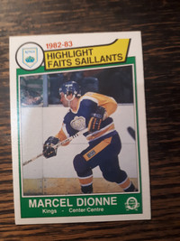 1983-84 O-Pee-Chee Hockey Marcel Dionne"Highlight" Card #151
