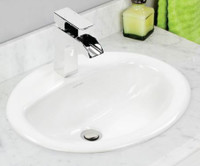 Contrac CATALINA White Single Bowl 20" x 17" Drop-In Sink