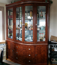 Display Cabinet 4 Glass Door, Side Glass, with Draws$(Cash Only)