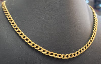 10.755g 18K Yellow Gold Curb Link Necklace