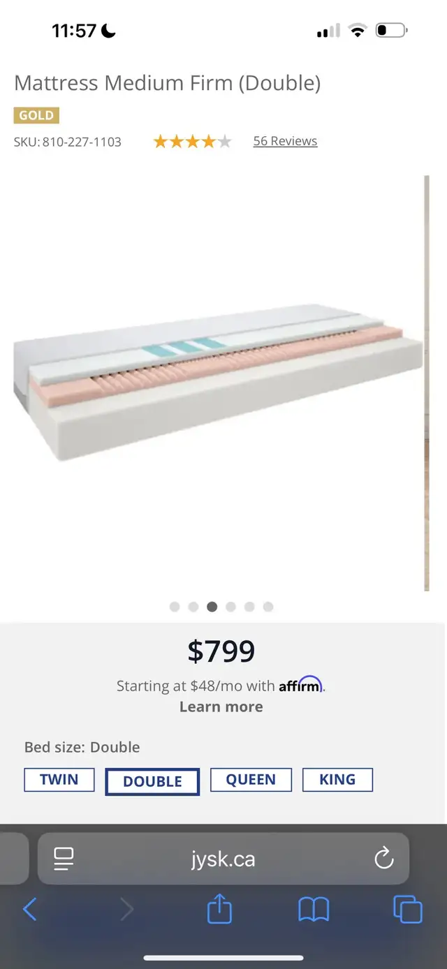 Full Mattress, Bedstand & Duvet $500. Memory Foam JYSK in Beds & Mattresses in Burnaby/New Westminster - Image 7