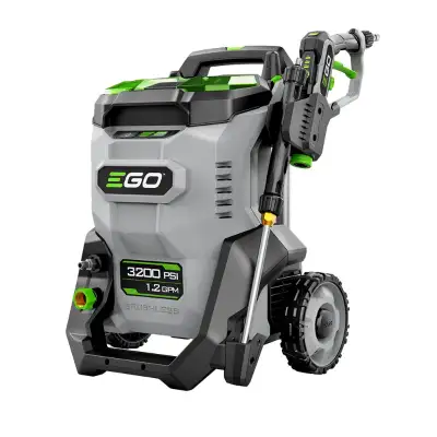 AVAILABLE WITH BATTERY OR AS A BARE TOOL The EGO POWER+ 3200 PSI Pressure Washer is the industry’s m...