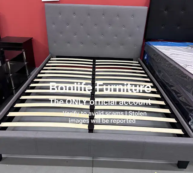 bed frame double queen bed frame sale  in Beds & Mattresses in Oshawa / Durham Region - Image 2