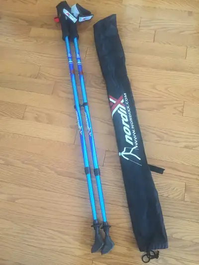 A Pair of Blue Nordic Walking Poles in Very Good Condition, View more