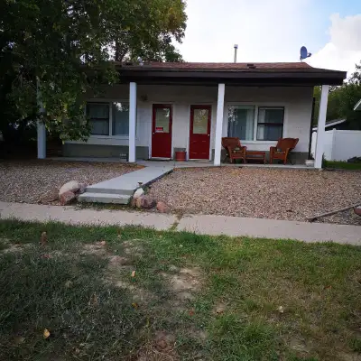 One bedroom, stove, fridge, washer, dryer and all utilities included. Available April 15th.