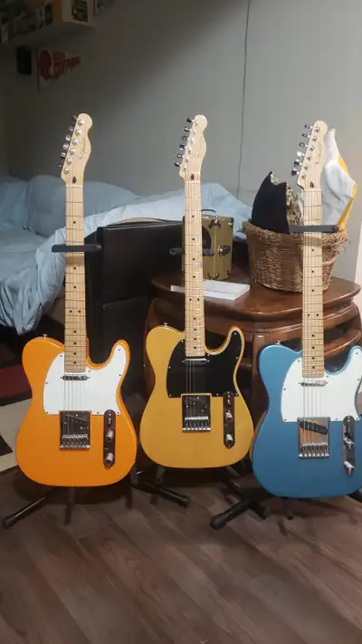 Three Custom Fender Player Telecasters for Sale, View more