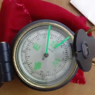 Lensatic Compass Engineers Directional Made in Japan, View more
