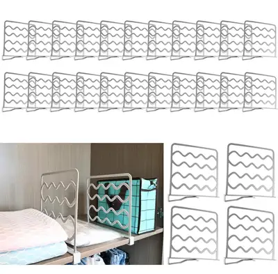 HOMOKUS 11pcs Plastic Shelf Divider,Closets Divider,Wave Shelves, View more
