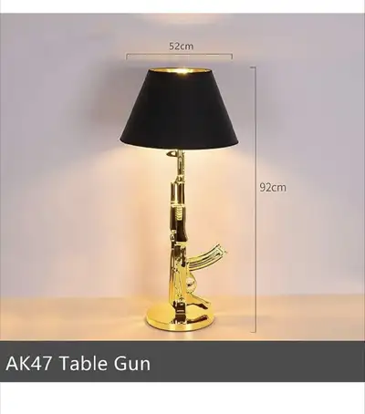 Modern Gold Gun Lights AK47 Luxurious Desk Lamps, View more