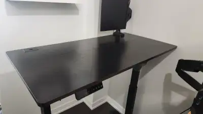 Complete Home Office Setup: Standing Desk, Monitor Arm & Monitor, View more