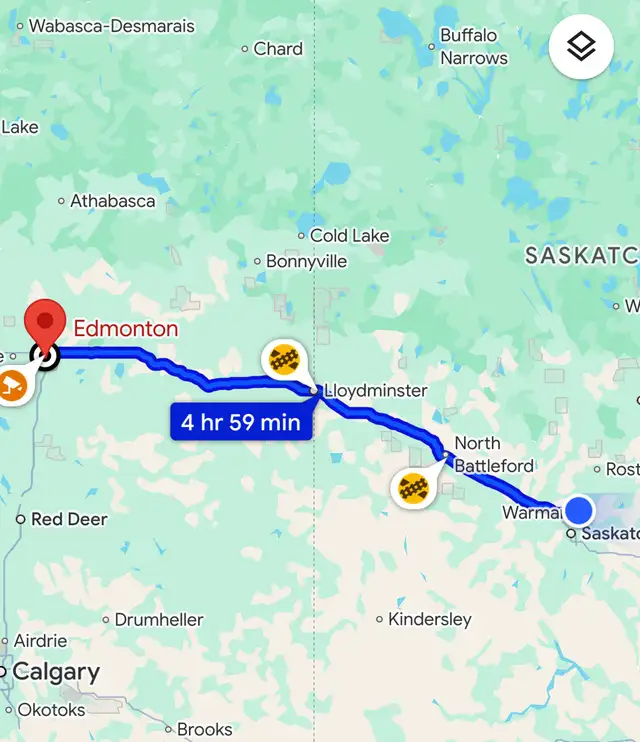 Will be driving between Edmonton and Saskatoon64993563473666120