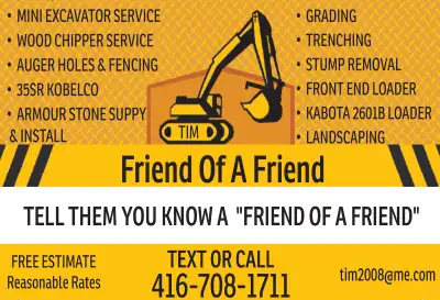 Friend Of A Friend - Excavator & Operator For Hire, View more