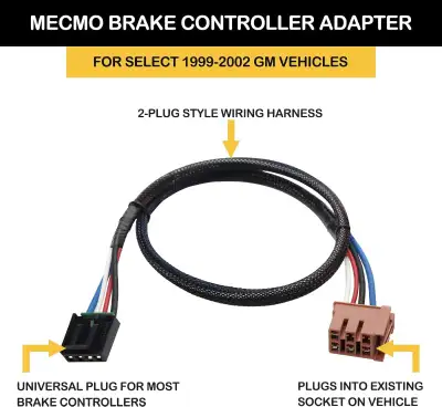 Trailer brake control harness for GM Models, Fits Cadillac Escalade, Chevy Avalanche, Silverado, Sub...