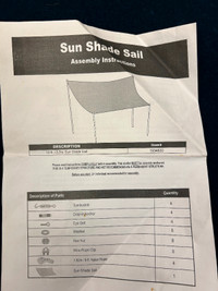 12ft Sun Shade Sail