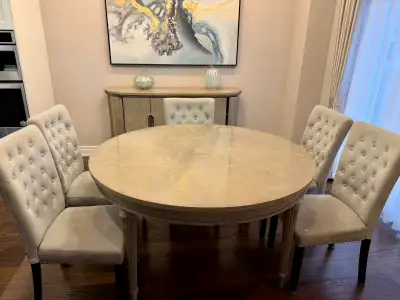 Wooden dining table 55 inches, View more