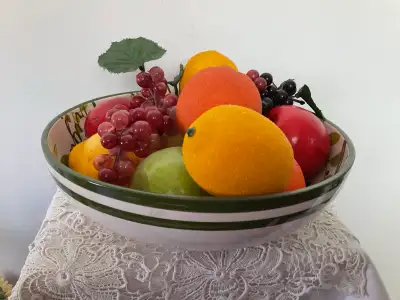 Faux fruit & Bowl, View more