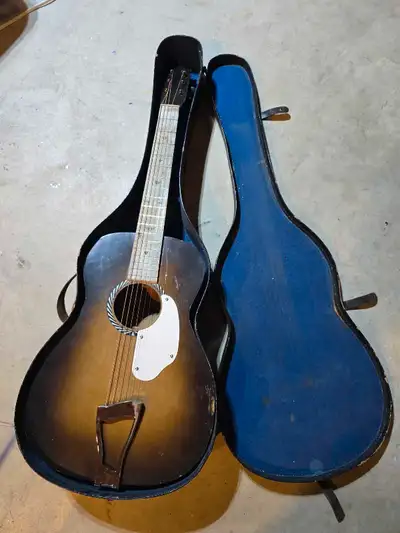 Vintage 1930's Parlour Guitar w/ Original Case, View more