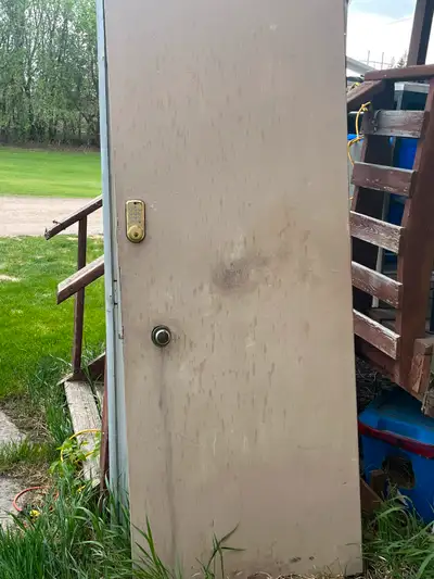 exterior metal door and storm door 32 x 80, View more