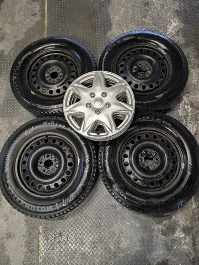 I am selling a set of Motomaster Winter Edge ll winter tires mounted on steel rims, size 235/65R17....