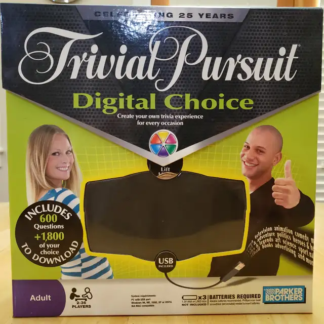 Trivial Pursuit Digital Choice Board Game – Only $10