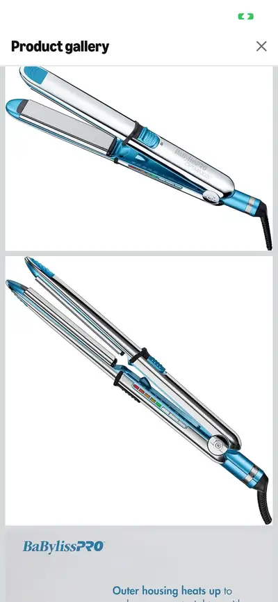 Get salon-quality results with this BaByliss PRO Nano Titanium 1 1/4-inch flat iron, designed for sm...