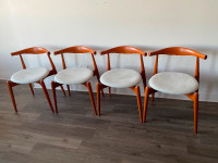 Set of 4 Authentic CH20 Elbow chair by Hans Wegner