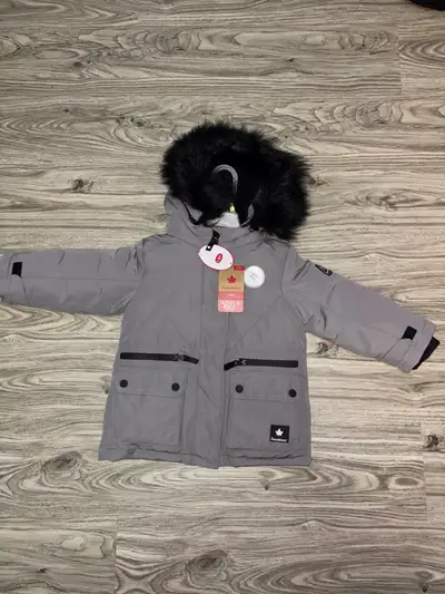 Brand new toddler kids winter coat manteau d’hier (gris), View more