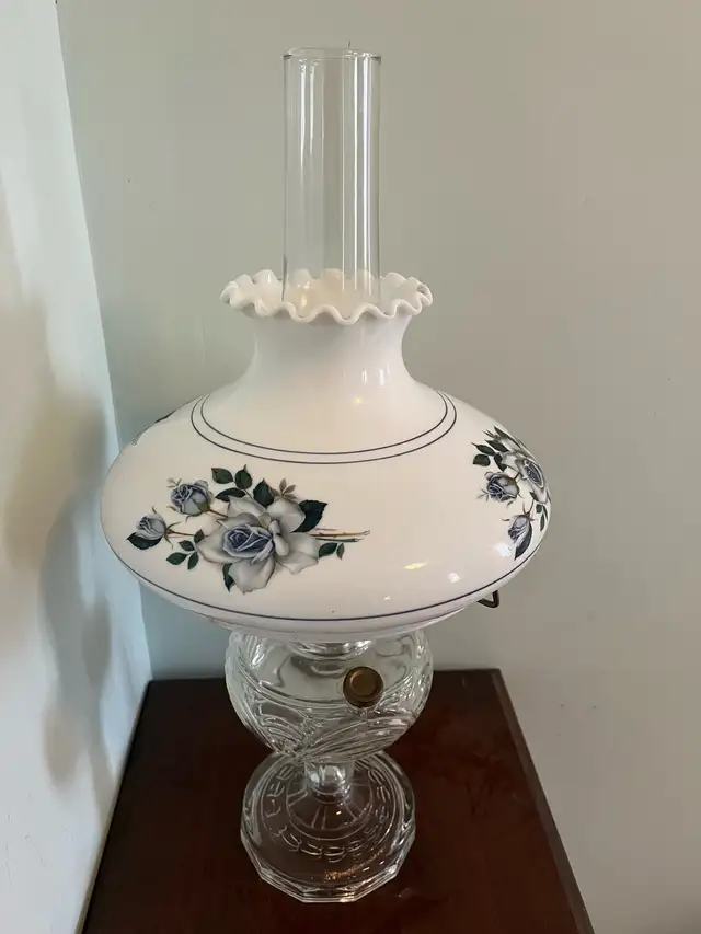 ALADDIN - VINTAGE ELECTRIC CLEAR WASHINGTON DRAPE LAMP & FLORAL in Indoor Lighting & Fans in Belleville - Image 7