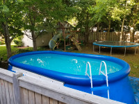 18' x 10' Intex oval pool w\upgraded sand filter and pump. 