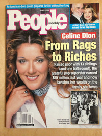 People Weekly magazine Celine Dion cover March 1, 1999