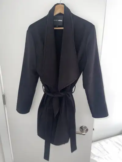 Fashionova black wool fall coat Size Large, View more