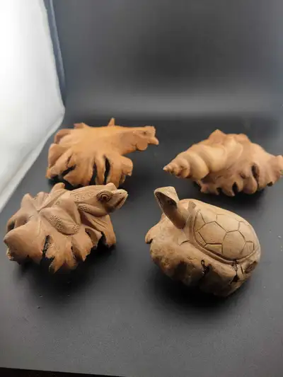 Vintage Parasite wood carving from the Chinaberry tree, View more