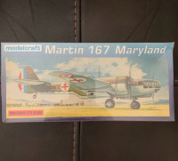 ModelCraft Martin 167 Maryland 1:72 Scale Model Kit. New in Box.
