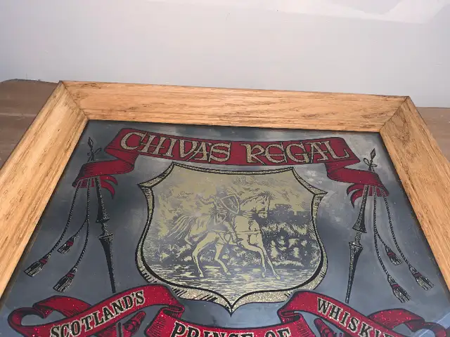 Vintage Chivas Regal Whiskey bar sign mirror excellent condition in Arts & Collectibles in Calgary - Image 4