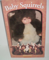 Vintage Anne Geddes 15 inch Baby Squirrel Doll NIB