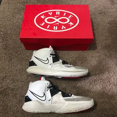 Kyrie Infinity, Nike Mens Shoes - White Black/University Red - Man Machine. $110 obo