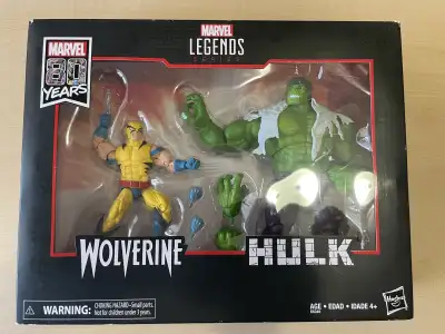 Marvel Legends 80th Anniversary Wolverine & Hulk NEW! 6” figures. Homage to Hulk 181!! Factory seal...