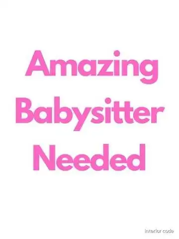 Baby Sitting needed, View more