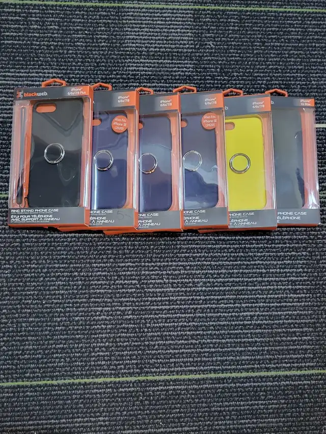 Blackweb Ring Stand,hand strap,IPhone6/6s/7/8+/Xs Max Phone Case in Cell Phone Accessories in City of Toronto - Image 3