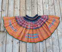 Fabric Art * Hmong Hill Tribal Traditional Skirt * Vintage