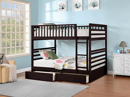 NEW- Solid Wood Full Over Full Storage Bunk Beds in Beds & Mattresses in Markham / York Region
