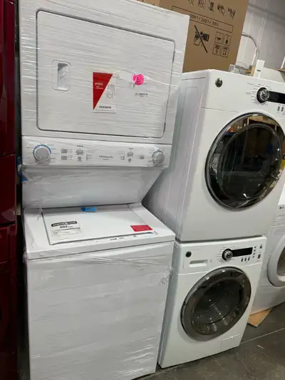 Upgrade your laundry setup with this Frigidaire 2-In-1 Stackable Washer & Dryer (Model: FLCE752CAW)....