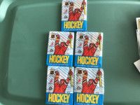 1989-90 unopened opc hockey wax packs 5 in total