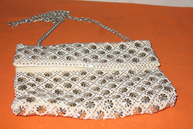 Ladies Evening Hand Purse Bag White Sequence Purse--Lot008 in Women's - Bags & Wallets in Edmonton