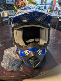 Afx off road blue and white large helmet new 