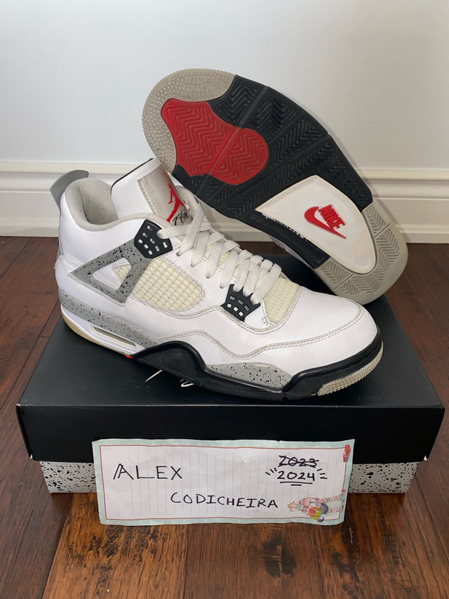 Size 10.5M - Air Jordan 4 White Cement (2016) in Men's Shoes in Mississauga / Peel Region