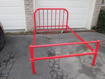 Antique Cast Iron Bed - Powder Coated, View more